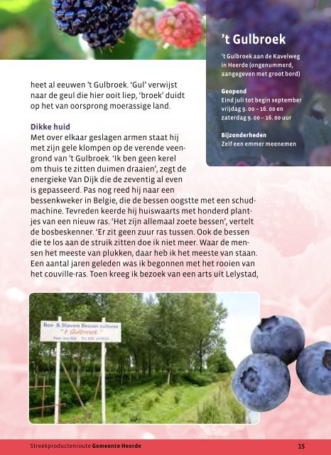 Verhalen achter de streekproductenroute - Gemeente Heerde