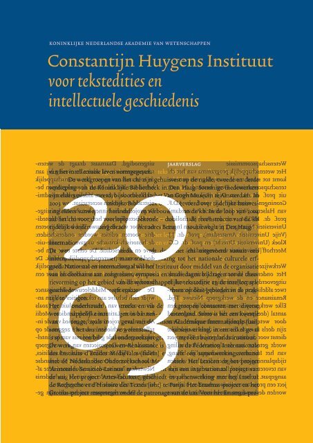 voor tekstedities en intellectuele geschiedenis voor tekstedities en ...