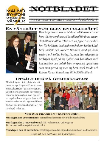 2010 - Malmö Symfoniorkester