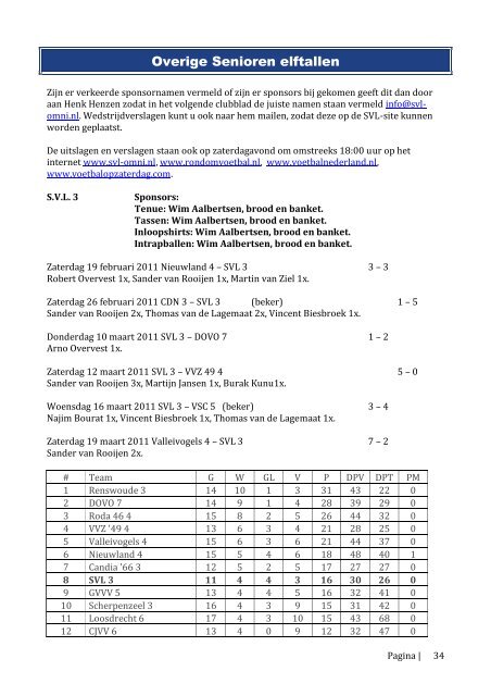 De Langbroekse Voltreffer, editie maart 2011 - SVL