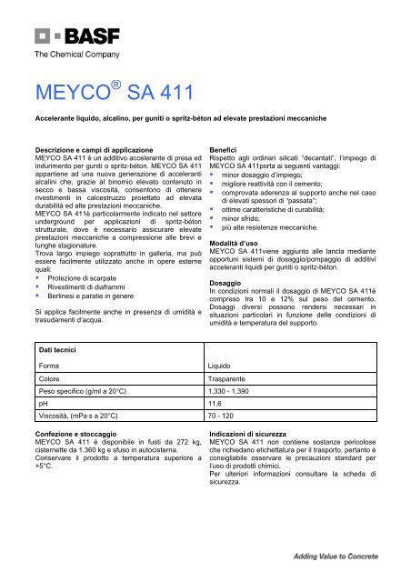 MEYCO SA 411 - BASF Costruzioni