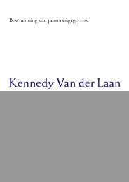 Bescherming van persoonsgegevens - Kennedy Van der Laan