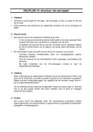 HULPLIJN 14: structuur van een paper