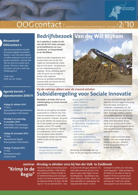 Nieuwsbrief OOGcontact uitgave nr. 2 2010