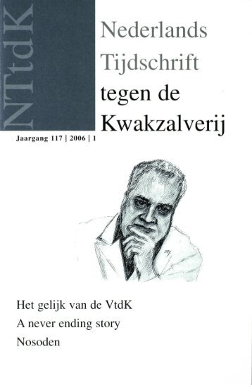 Nederlands Tij dschrift tegen de Kwakzalverij - Vereniging tegen de ...