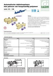 Automatische debietregelaars met patroon van ... - Caleffi