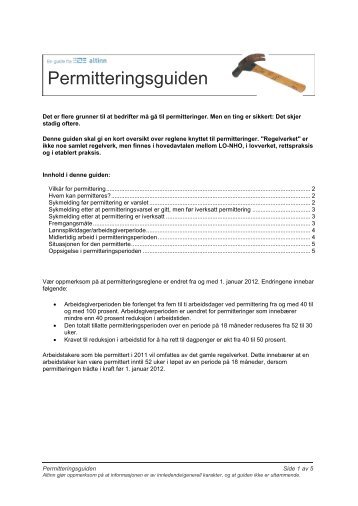 Permitteringsguiden (pdf) - Altinn