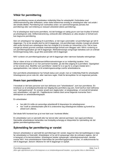 Permitteringsguiden (pdf) - Altinn