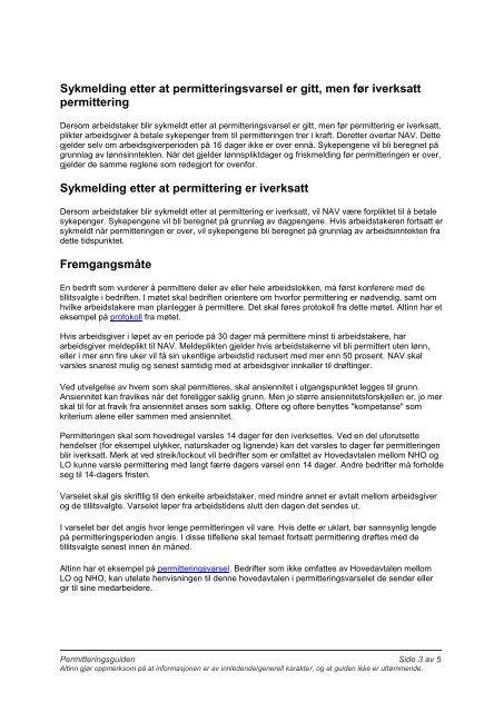 Permitteringsguiden (pdf) - Altinn