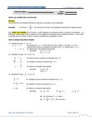 L'isolement d'une variable dans une