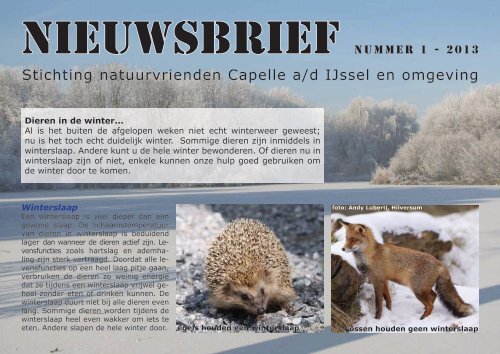 Stichting natuurvrienden Capelle a/d IJssel en omgeving