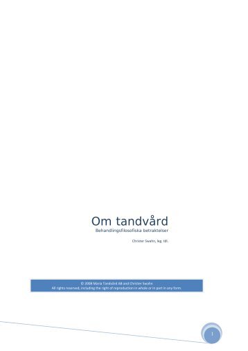 Odontologiska begrepp - Maria Tandvård