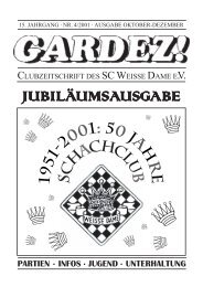 JUBILÄUMSAUSGABE - Schachclub Weisse Dame eV