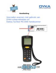 Gebruiksaanwijzing handscanner - Dyka