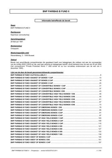 BNP PARIBAS B FUND II - BNP Paribas Investment Partners