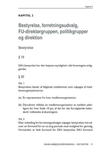 VEDTÆGTER - Dansk Arbejdsgiverforening