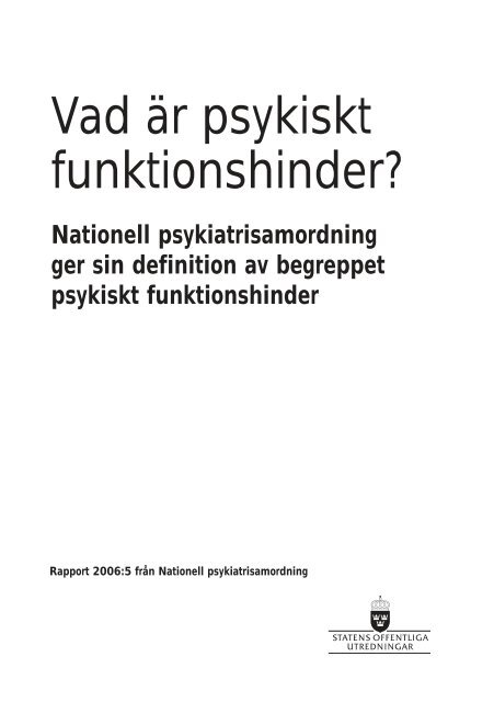 Vad är psykiskt funktionshinder? - Personligt ombud