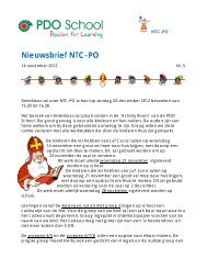 Nieuwsbrief NTC-PO - PDO School