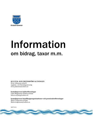 Information om bidrag, taxor m.m. - Öckerö kommun