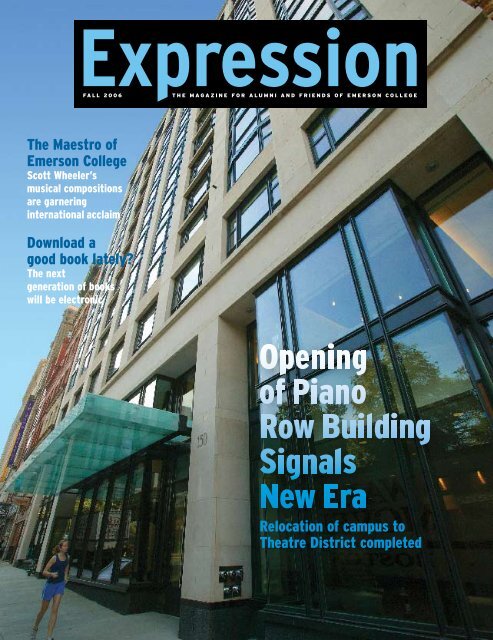 Fall 2006 issue - Emerson College | Rasier-Sets
