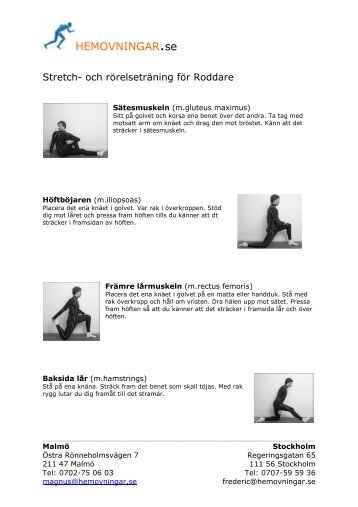 Stretchprogram för Roddare - Motion.se