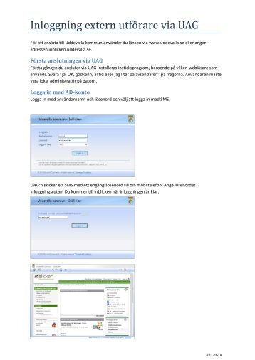 Inloggning extern utförare via UAG.pdf - Uddevalla kommun