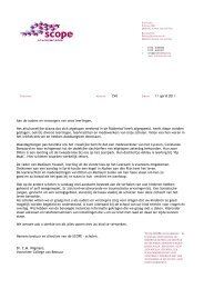 Brief aan ouders/verzorgers - SCOPE scholengroep