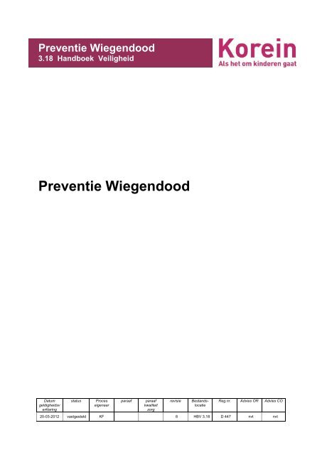 Preventie wiegendood.pdf - Korein Kinderplein