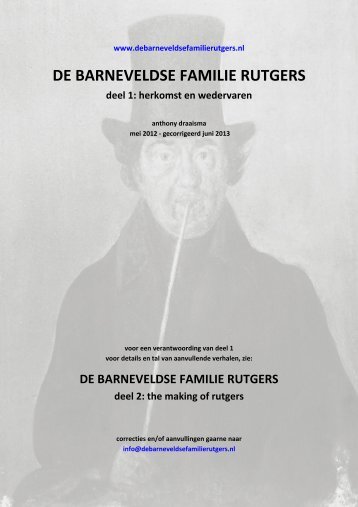 deel 1: herkomst en wedervaren - De Barneveldse familie Rutgers