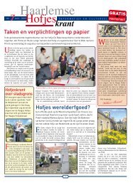 Taken en verplichtingen op papier - Haarlemse Hofjeskrant