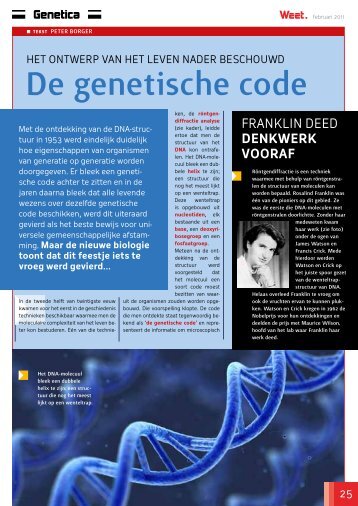 Genetische code - Weet Magazine