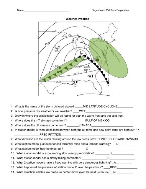 Regents and MidTerm Prep Answers - HMX Earth Science