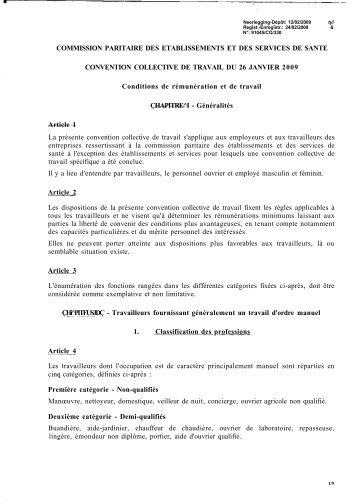 COMMISSION PARITAIRE DES ETABLISSEMENTS ET DES ...