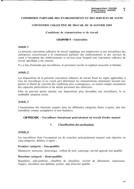 COMMISSION PARITAIRE DES ETABLISSEMENTS ET DES ...