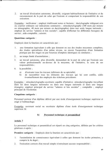 COMMISSION PARITAIRE DES ETABLISSEMENTS ET DES ...