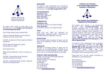 Fondsen voor Vorming in de Scheikundige ... - Focus op Chemie