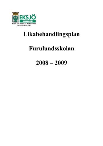 Likabehandlingsplan mot kränkande behandling diskriminering och ...