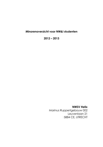 Minoroverzicht 2012-2013 - NWSV Helix