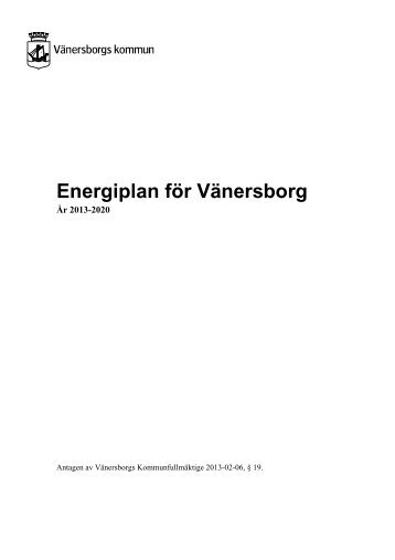 Energiplan Vänersborg 2013-2020.pdf - Vänersborgs kommun