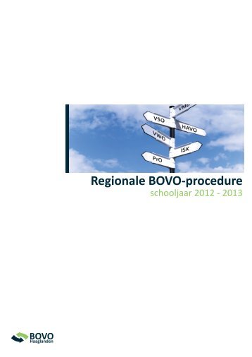Regionale BOVO procedure 2012-2013 - BOVO Haaglanden