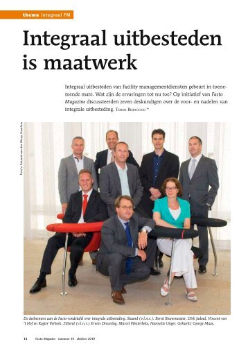 Integraal uitbesteden is maatwerk - Facto Magazine