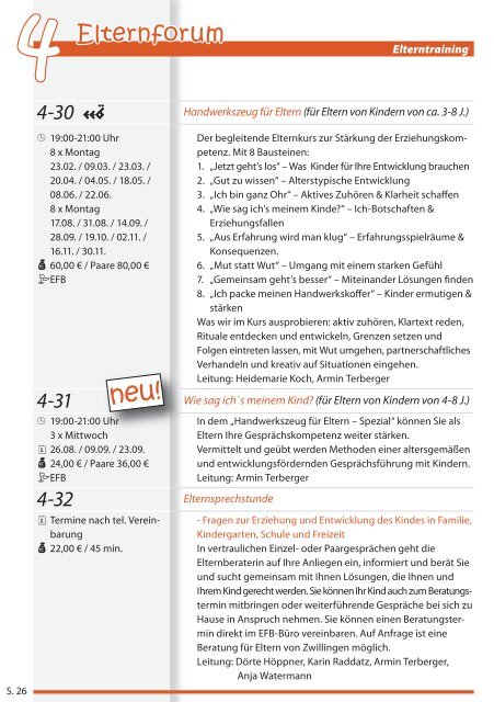 Jahresprogramm 09 2 - Ev. Familien-Bildungsstätte Hildesheim