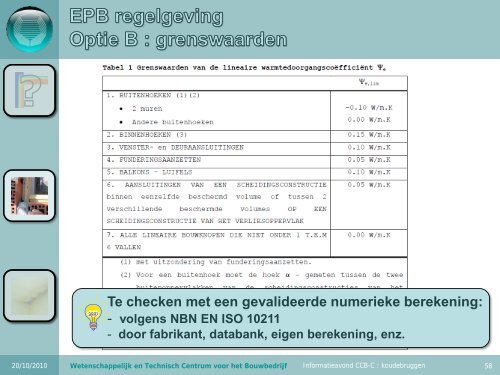 Oorzaken en gevolgen van koudebruggen, thermische ...