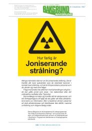 Hur farlig är joniserande strålning? - Analysgruppen