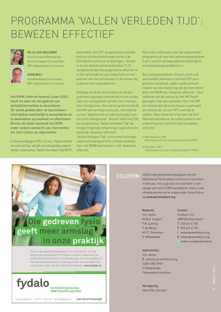 Issue 2, 2012 - Nederlands Paramedisch Instituut