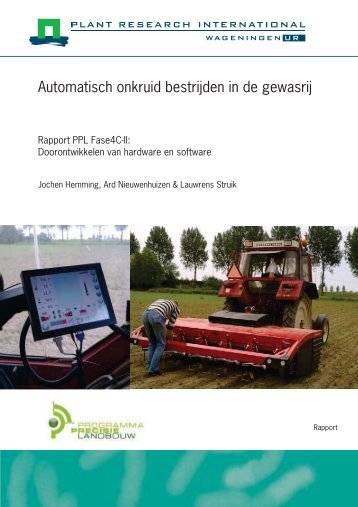 Automatisch onkruid bestrijden in de gewasrij - PPL