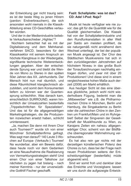 NeueChorszene 08 - Ausgabe 2/2008