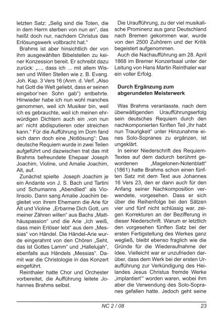 NeueChorszene 08 - Ausgabe 2/2008