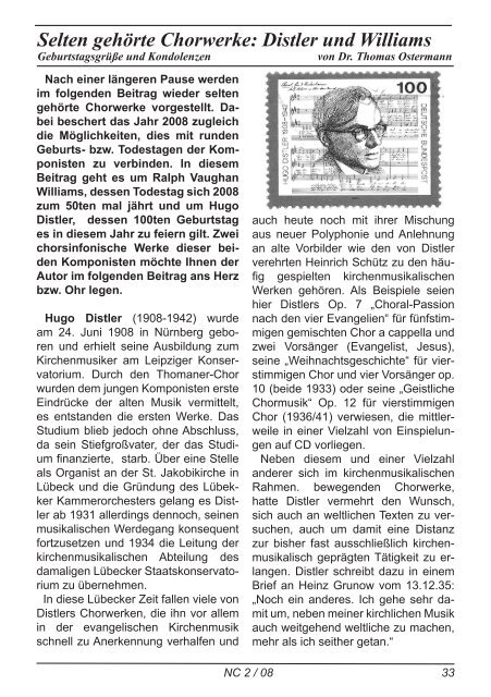 NeueChorszene 08 - Ausgabe 2/2008