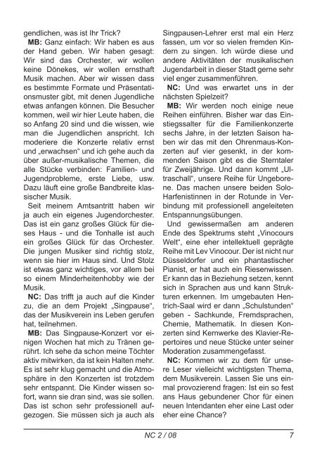 NeueChorszene 08 - Ausgabe 2/2008